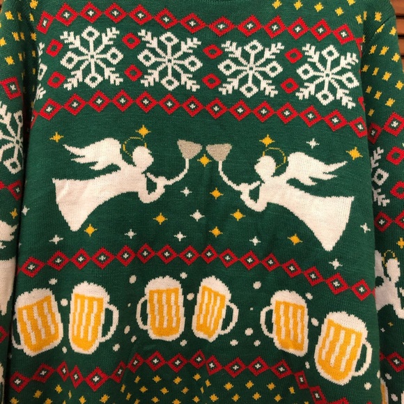 Tipsy Elves Beer Bong Ugly Christmas Sweater XXL - Picture 6 of 9